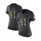 Women Jacksonville Jaguars #41 Josh Allen Limited Black 2016 Salute to Service Football Jersey