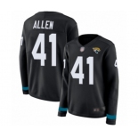 Women Jacksonville Jaguars #41 Josh Allen Limited Black Therma Long Sleeve Football Jersey