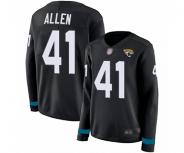 Women Jacksonville Jaguars #41 Josh Allen Limited Black Therma Long Sleeve Football Jersey