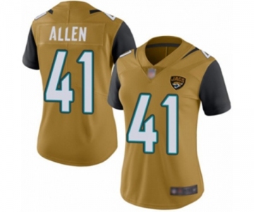 Women Jacksonville Jaguars #41 Josh Allen Limited Gold Rush Vapor Untouchable Football Jersey