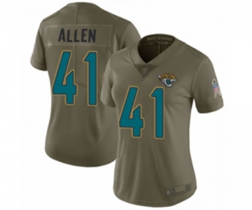 Women Jacksonville Jaguars #41 Josh Allen Limited Olive 2017 Salute to Service Football Jersey