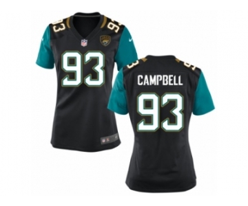 Women Jacksonville Jaguars #93 Calais Campbell Nike Black Jersey