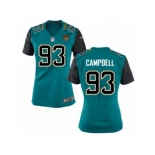 Women Jacksonville Jaguars #93 Calais Campbell Nike Green Jersey