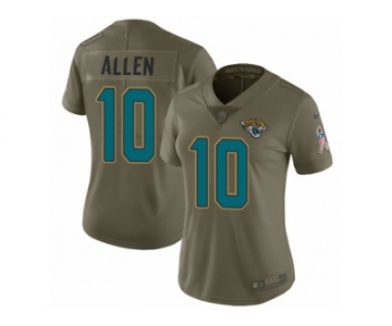 Women Nike Jacksonville Jaguars #10 Brandon Allen Limited Olive 2017 Salute to Service NFL Jersey