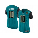 Women Nike Jacksonville Jaguars #10 Jaelen Strong Game Teal Green Team Color NFL Jersey