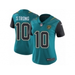 Women Nike Jacksonville Jaguars #10 Jaelen Strong Teal Green Team Color Vapor Untouchable Limited Player NFL Jersey