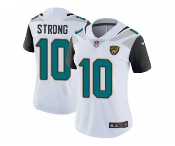 Women Nike Jacksonville Jaguars #10 Jaelen Strong White Vapor Untouchable Limited Player NFL Jersey