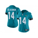 Women Nike Jacksonville Jaguars #14 Justin Blackmon Teal Green Team Color Stitched NFL Vapor Untouchable Limited Jersey