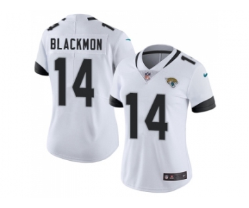 Women Nike Jacksonville Jaguars #14 Justin Blackmon White Stitched NFL Vapor Untouchable Limited Jersey