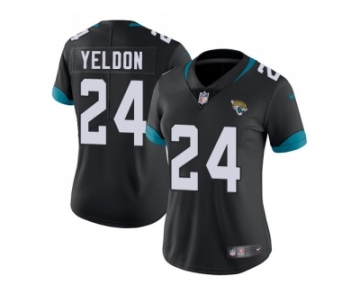 Women Nike Jacksonville Jaguars #24 T.J. Yeldon Black Alternate Stitched NFL Vapor Untouchable Limited Jersey