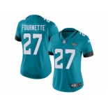 Women Nike Jacksonville Jaguars #27 Leonard Fournette Teal Green Team Color Stitched NFL Vapor Untouchable Limited Jersey