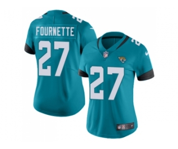 Women Nike Jacksonville Jaguars #27 Leonard Fournette Teal Green Team Color Stitched NFL Vapor Untouchable Limited Jersey