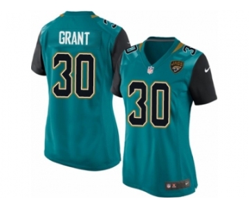 Women Nike Jacksonville Jaguars #30 Corey Grant Game Teal Green Team Color NFL Jersey