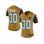 Women Nike Jacksonville Jaguars #30 Corey Grant Limited Gold Rush Vapor Untouchable NFL Jersey