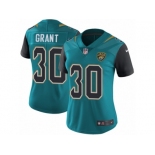 Women Nike Jacksonville Jaguars #30 Corey Grant Teal Green Team Color Vapor Untouchable Limited Player NFL Jersey