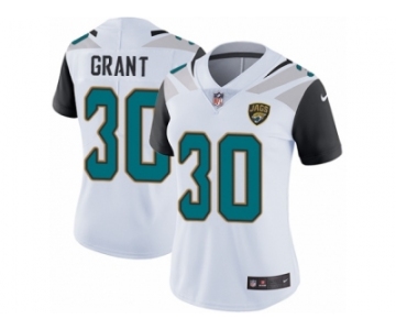 Women Nike Jacksonville Jaguars #30 Corey Grant White Vapor Untouchable Limited Player NFL Jersey