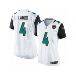 Women Nike Jacksonville Jaguars #4 Josh Lambo Game White NFL Jersey