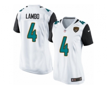 Women Nike Jacksonville Jaguars #4 Josh Lambo Game White NFL Jersey