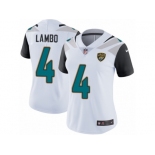 Women Nike Jacksonville Jaguars #4 Josh Lambo White Vapor Untouchable Limited Player NFL Jersey