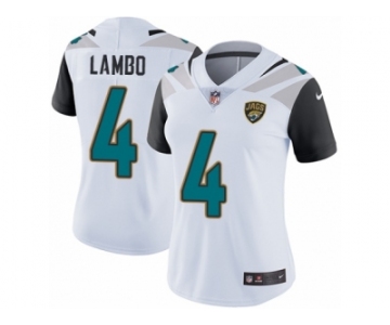 Women Nike Jacksonville Jaguars #4 Josh Lambo White Vapor Untouchable Limited Player NFL Jersey