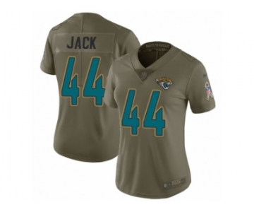 Women Nike Jacksonville Jaguars #44 Myles Jack Limited Olive 2017 Salute to Service NFL Jersey