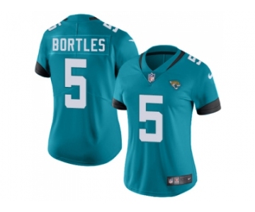 Women Nike Jacksonville Jaguars #5 Blake Bortles Teal Green Team Color Stitched NFL Vapor Untouchable Limited Jersey