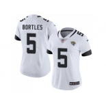 Women Nike Jacksonville Jaguars #5 Blake Bortles White Stitched NFL Vapor Untouchable Limited Jersey