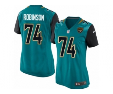 Women Nike Jacksonville Jaguars #74 Cam Robinson Game Teal Green Team Color NFL Jersey