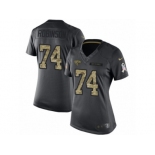 Women Nike Jacksonville Jaguars #74 Cam Robinson Limited Black 2016 Salute to Service NFL Jersey