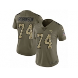 Women Nike Jacksonville Jaguars #74 Cam Robinson Limited Olive Camo 2017 Salute to Service NFL Jersey