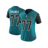 Women Nike Jacksonville Jaguars #77 Patrick Omameh Teal Green Team Color Vapor Untouchable Limited Player NFL Jersey