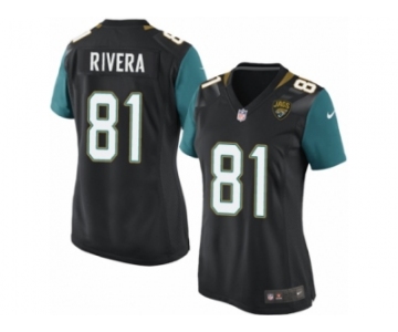 Women Nike Jacksonville Jaguars #81 Mychal Rivera Game Black Alternate NFL Jersey