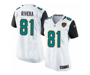 Women Nike Jacksonville Jaguars #81 Mychal Rivera Game White NFL Jersey