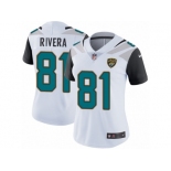 Women Nike Jacksonville Jaguars #81 Mychal Rivera White Vapor Untouchable Limited Player NFL Jersey