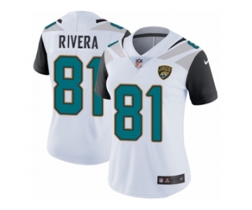 Women Nike Jacksonville Jaguars #81 Mychal Rivera White Vapor Untouchable Limited Player NFL Jersey