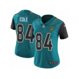 Women Nike Jacksonville Jaguars #84 Keelan Cole Teal Green Team Color Vapor Untouchable Limited Player NFL Jersey