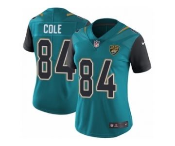 Women Nike Jacksonville Jaguars #84 Keelan Cole Teal Green Team Color Vapor Untouchable Limited Player NFL Jersey