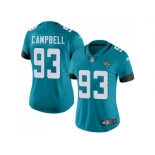 Women Nike Jacksonville Jaguars #93 Calais Campbell Teal Green Team Color Stitched NFL Vapor Untouchable Limited Jersey