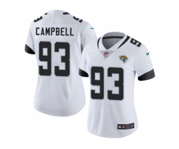 Women Nike Jacksonville Jaguars #93 Calais Campbell White Stitched NFL Vapor Untouchable Limited Jersey