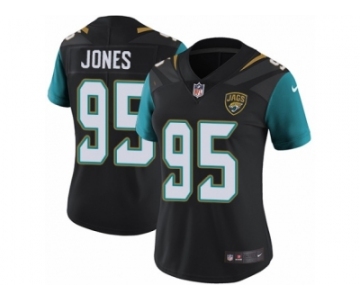 Women Nike Jacksonville Jaguars #95 Abry Jones Black Alternate Vapor Untouchable Limited Player NFL Jersey