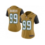 Women Nike Jacksonville Jaguars #99 Marcell Dareus Limited Gold Rush Vapor Untouchable NFL Jersey