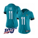 Women's Jacksonville Jaguars #11 Marqise Lee Teal Green Alternate Vapor Untouchable Limited Player 100th Season Football Jersey