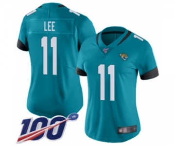 Women's Jacksonville Jaguars #11 Marqise Lee Teal Green Alternate Vapor Untouchable Limited Player 100th Season Football Jersey