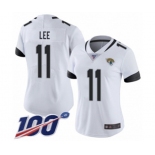 Women's Jacksonville Jaguars #11 Marqise Lee White Vapor Untouchable Limited Player 100th Season Football Jersey