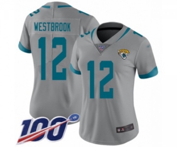 Women's Jacksonville Jaguars #12 Dede Westbrook Silver Inverted Legend Limited 100th Season Football Jersey