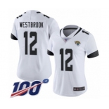 Women's Jacksonville Jaguars #12 Dede Westbrook White Vapor Untouchable Limited Player 100th Season Football Jersey