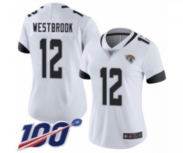 Women's Jacksonville Jaguars #12 Dede Westbrook White Vapor Untouchable Limited Player 100th Season Football Jersey