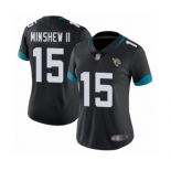 Women's Jacksonville Jaguars #15 Gardner Minshew II Black Team Color Vapor Untouchable Limited Player Football Jersey