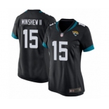 Women's Jacksonville Jaguars #15 Gardner Minshew II Game Black Team Color Football Jersey