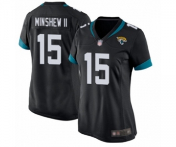 Women's Jacksonville Jaguars #15 Gardner Minshew II Game Black Team Color Football Jersey